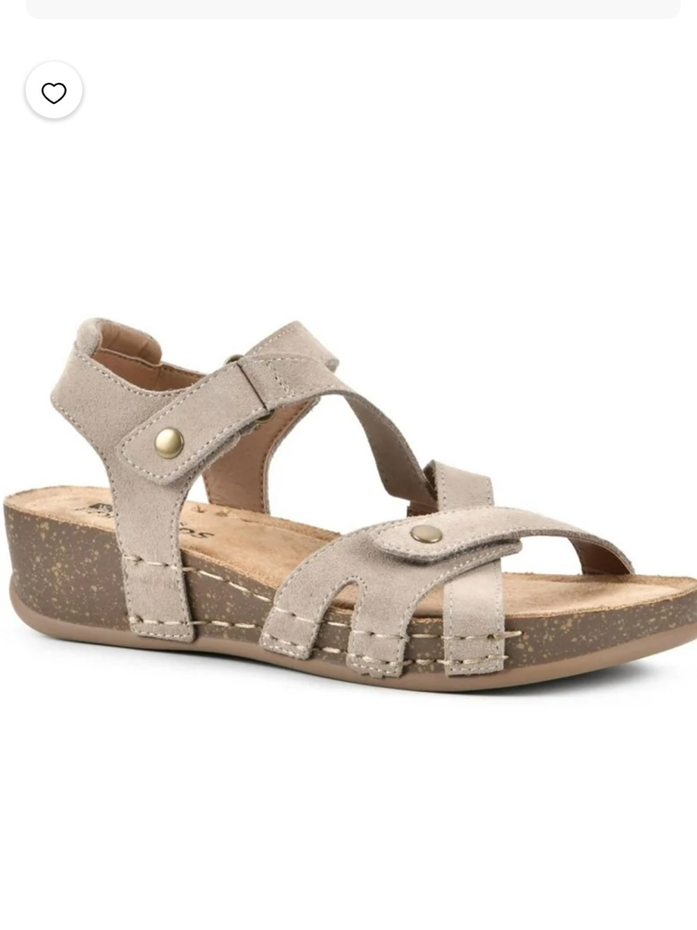 White Mountain Footbeds Comfort
Strappy Suede Sandals Tan Gorpcore Travel Size 7